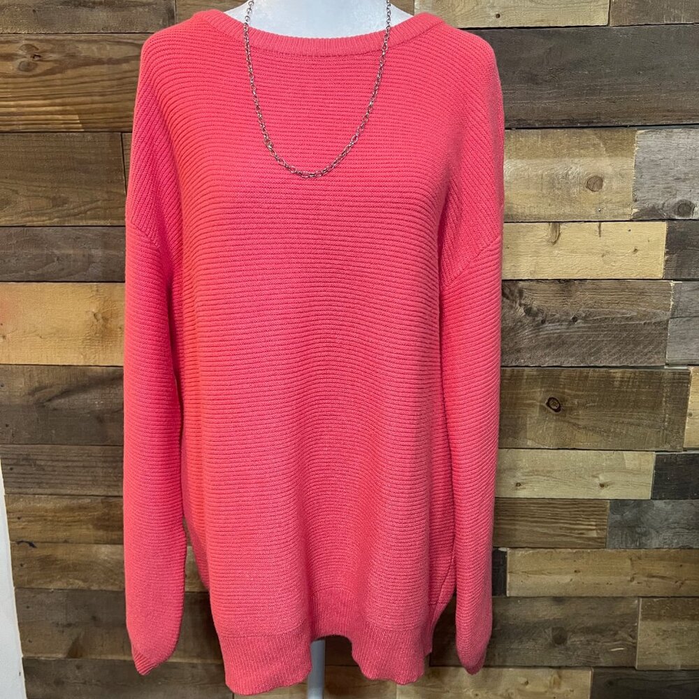 Zesica Coral Women's Knit sweater Size Large